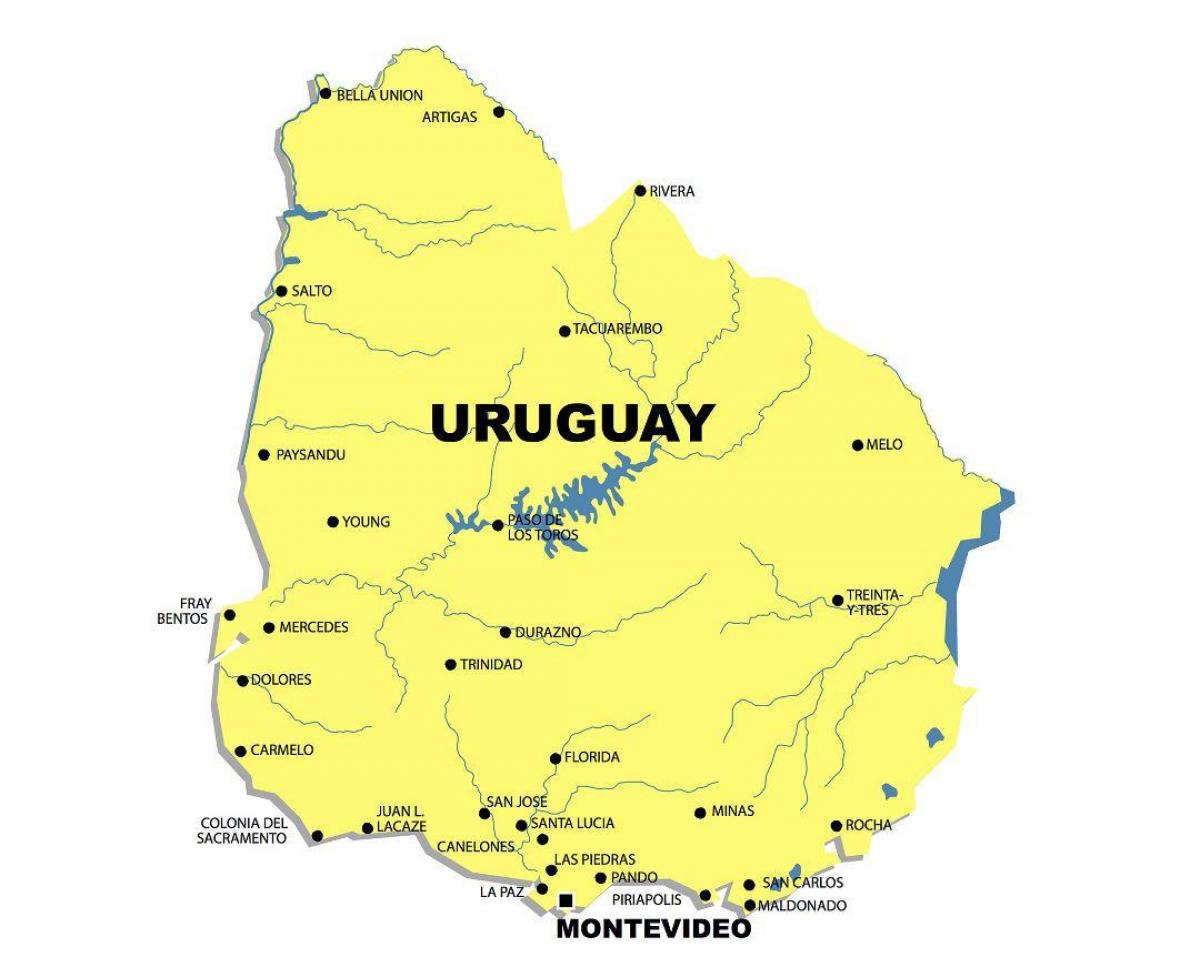 Мапа на реката Уругвај