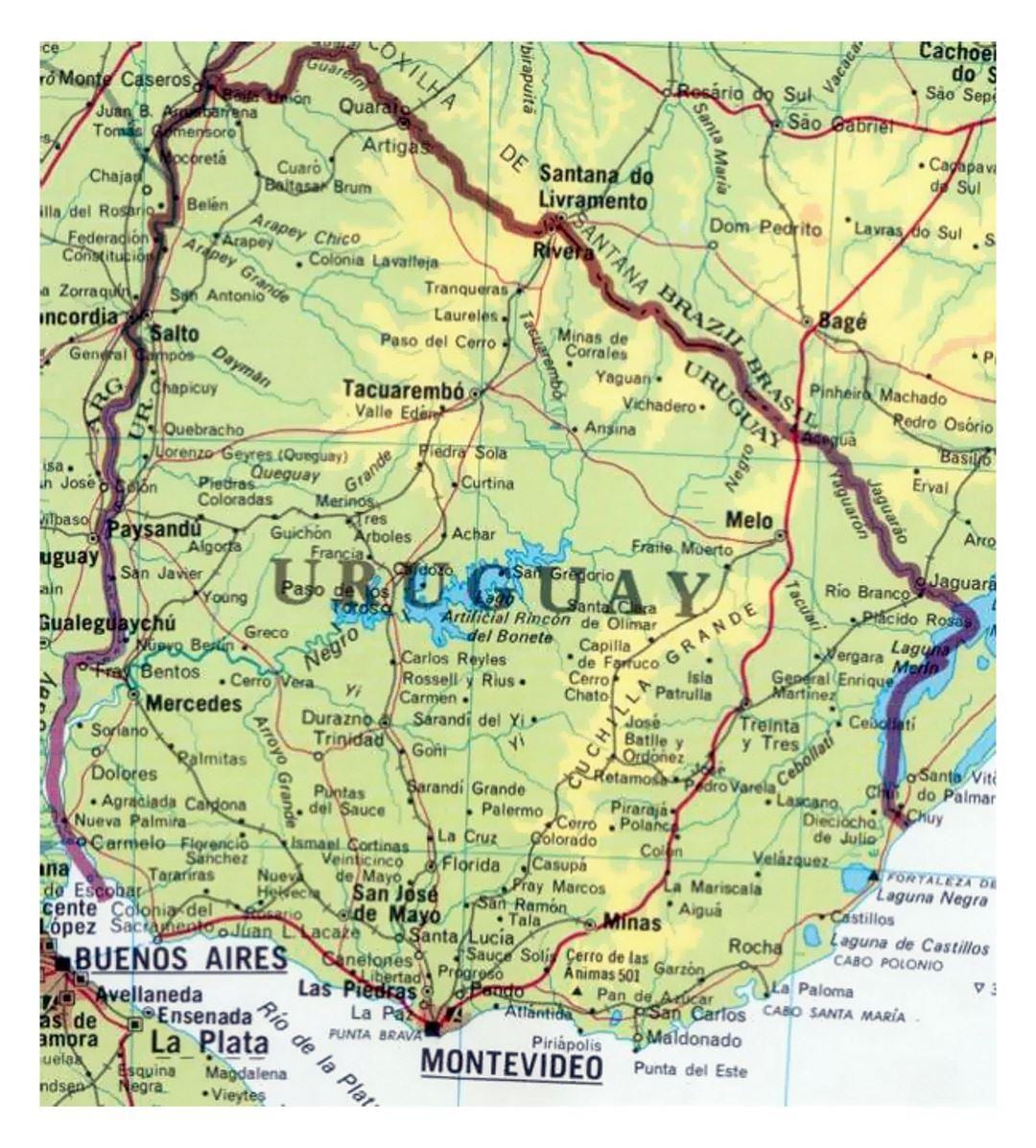 мапа на Уругвај