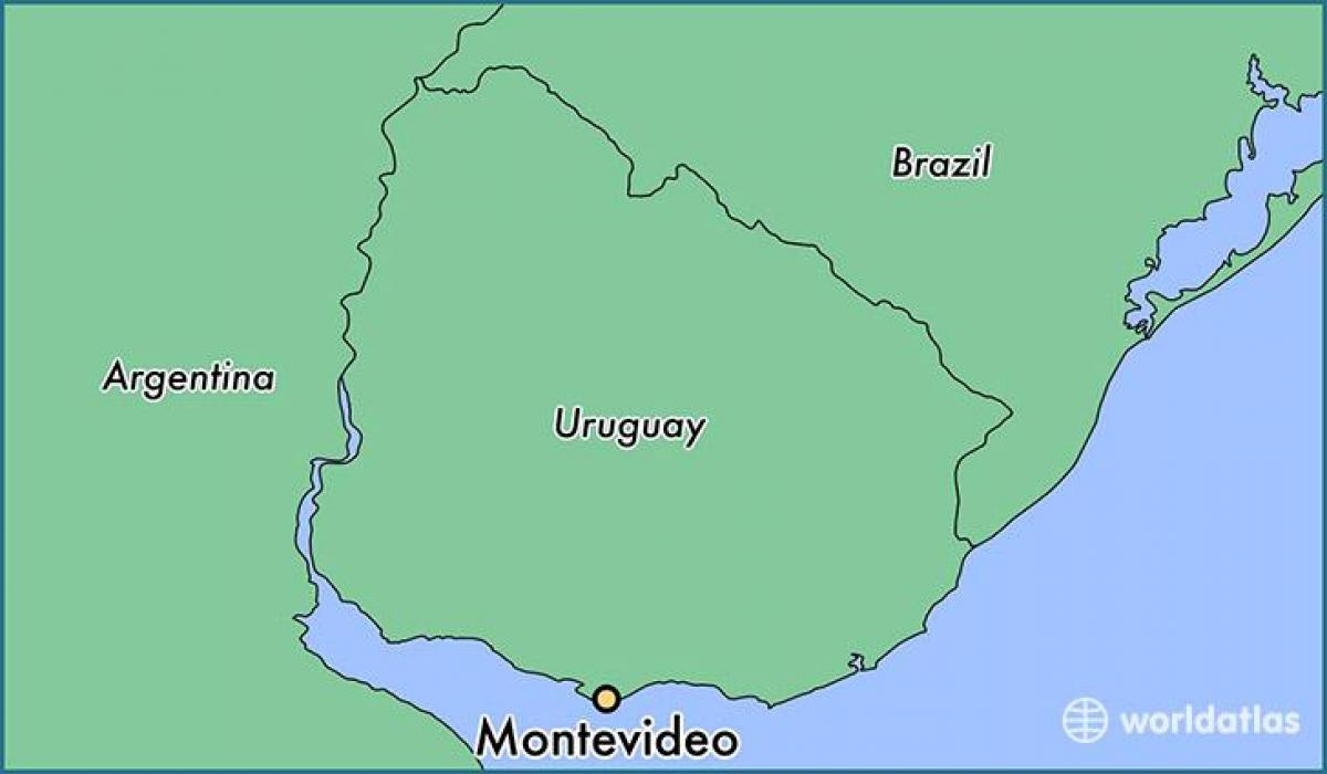 Мапа на Уругвај montevideo