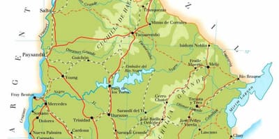 Мапа на Уругвај географија