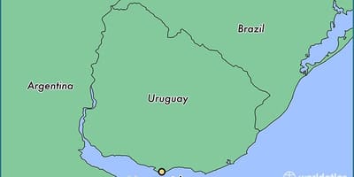 Мапа на Уругвај montevideo
